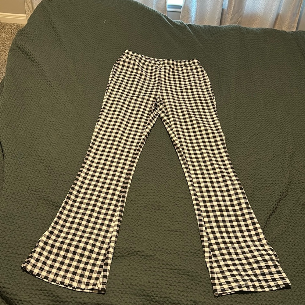 SHEIN Checkered Flared Pants